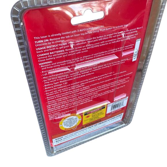 Merry & Bright Fa LaLa Laser Pointer Cat Toy Red White Stripe 3 Holiday Designs - Picture 4 of 4